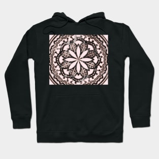 Marble mandala - striking black and rose gold Hoodie